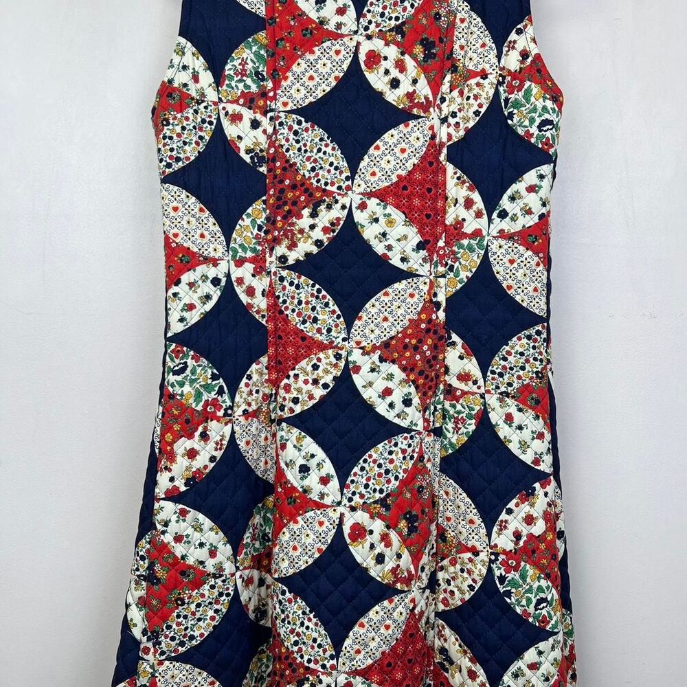 Vintage Nancy Bee Patchwork Pinafore Antique Quil… - image 3